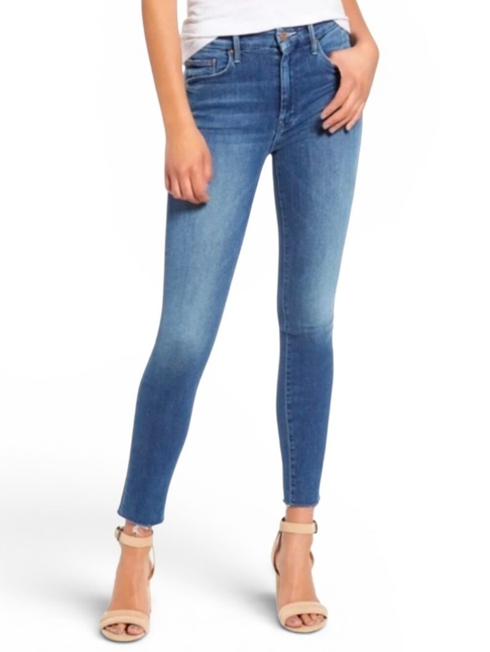 MOTHER X REVOLVE The Looker Ankle Fray in Girl Crush - Size 30